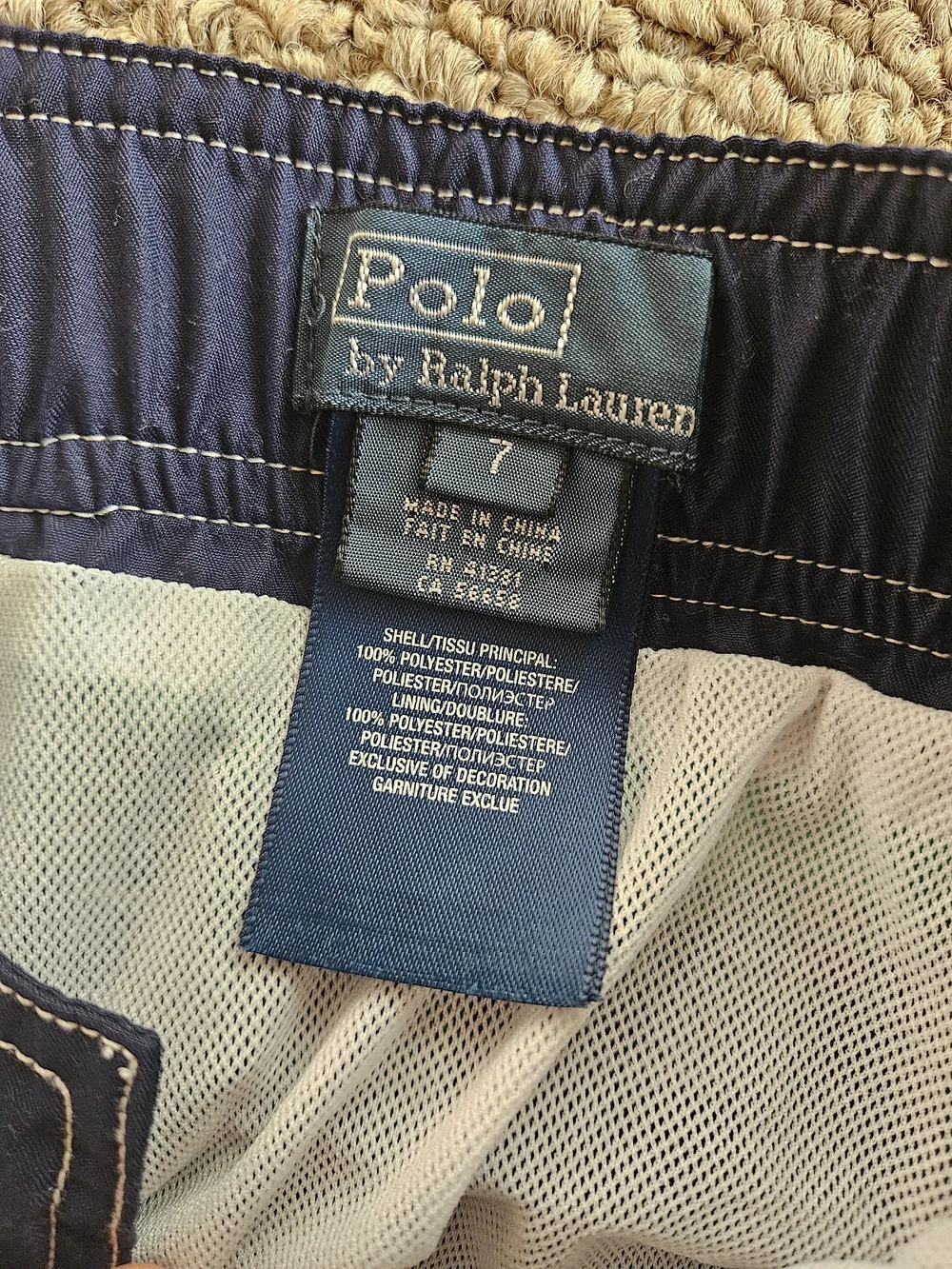 Ralph Lauren Polo Kids Green Orange Swim Shorts/Swim Trunks - Size Small, 7yo - Picture 5 of 6
